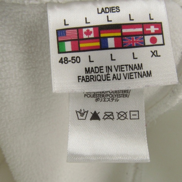 SPYDER White Zipper Front Sweater Hoodie Jacket L - Picture 14 of 16